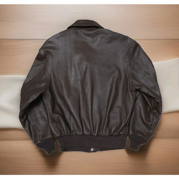 Cooper Type A-2 USAF Brown Leather Bomber Pilot Flight Jacket Coat Size 42R - Picture 2 of 6